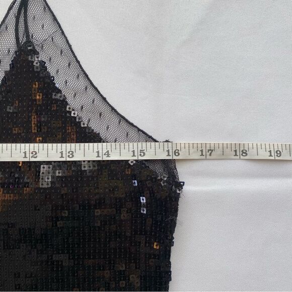 Free People Intimately Black Sassy Sequined Tank Top Size Small - Picture 13 of 14